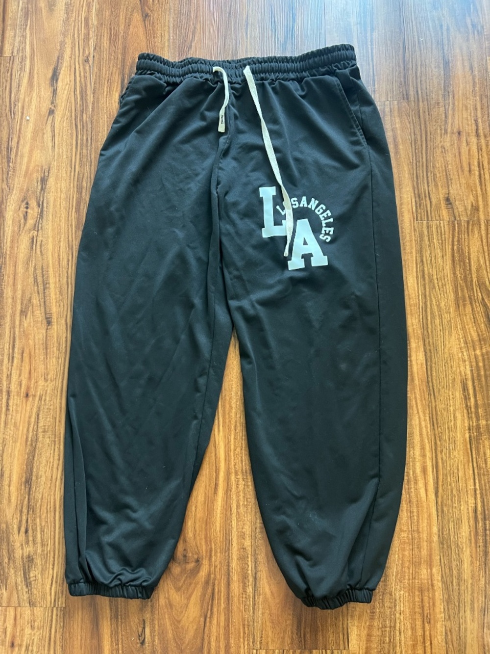 Unbranded Jogger Sweatpants Mens XL Black Good LA Graphic Athleisure Loungewear